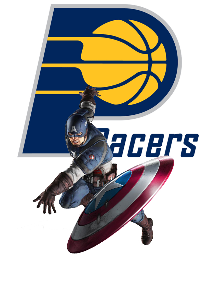 Indiana Pacers Captain America Logo vinyl decal